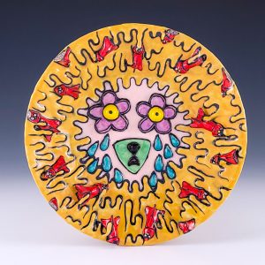Poodle Pizza Plate  #ab26
