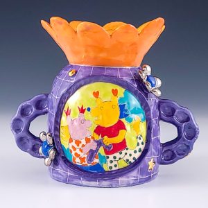 Purple clay saves the day vase #cs249