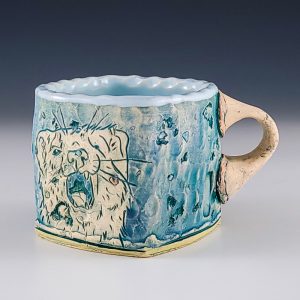 Flat Bottom Mug with Ferret #sm275