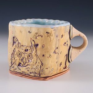 Samantha Momeyer's Flat Bottom Mug with Owl #sm281