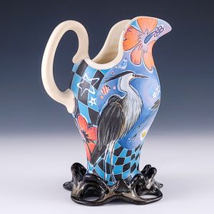 Evie Botbyl's Heron Oil Spill Pitcher and Base #lc9evbot03