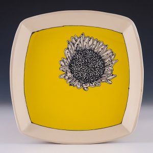 Michelle Ettrick's Flower Series: Medium Sunflower plate #DMACme12