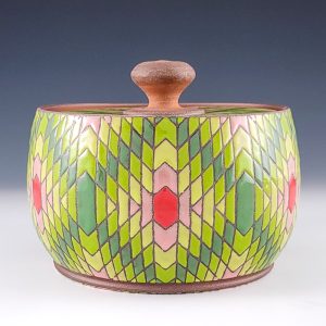 Green & Pink Southwest Jar #ch08