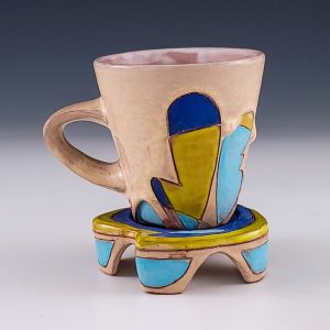 Rosa Salas' Blue and Yellow Espresso Mug #mm9rsal02