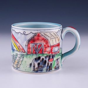 Laurie Caffery's Farm (Cows and Gardens) Big Mug #mm9lcaf01