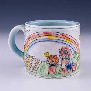 Laurie Caffery's Greenhouse (Butterfly Flower Garden) Big Mug #mm9lcaf02