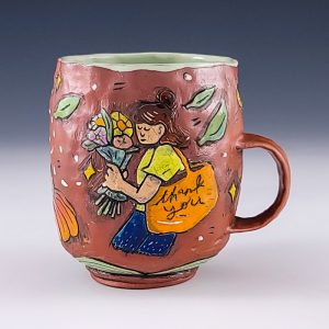 Laura Casas' I Will Enjoy Today's Flowers Mug #mm9lcas03
