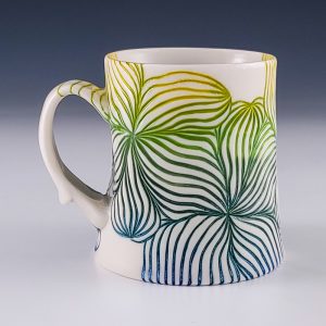 Kirsty Kash's Green Gradient Carved Ombré Mug #mm9kkas03