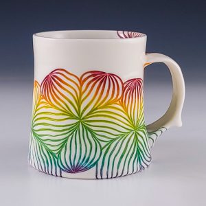 Kirsty Kash's Rainbow Carved Ombré Mug 2 #mm9kkas04