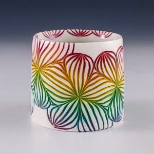 Rainbow Carved Ombré Cup #kkas03