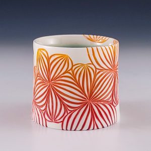 Kirsty Kash's Purple-Pink-Orange Carved Ombré Cup #DMACkkas04