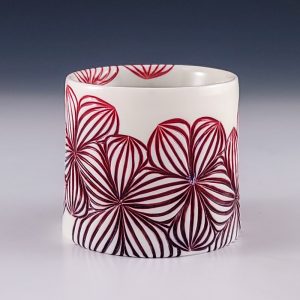 Purple-Red-Pink Carved Ombré Cup #kkas05