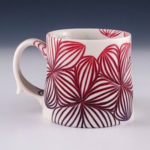Purple-Red-Pink Carved Ombré Mug #kkas07