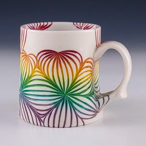 Rainbow Carved Ombré Mug #kkas08