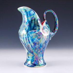 Evie Botbyl's Teal Abalone Seashell Pitcher #evb20
