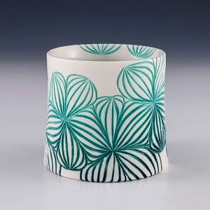 Green Gradient Carved Ombré Cup #kkas02