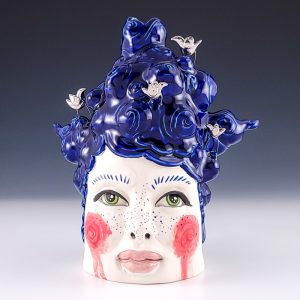Taylor Robenalt's Blue Bella + The Silver Birds Flower Vase #fs4trob03