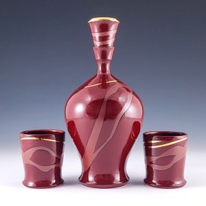 Stephen Phillips' Firebrick on Cinnamon Decanter Set #lc10sphi02