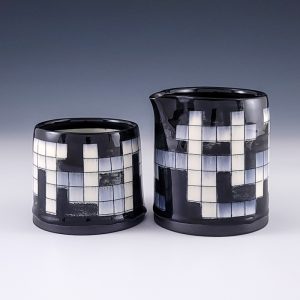Bri Larson's Crossword Mixing Glass and Cup Set #lc10blar01