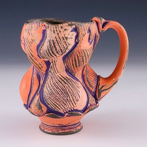 Scraggle Mug with 3 Oranges and Indigo #eb462
