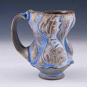 Scraggle Mug with Grey and 3 Blues #eb467