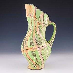 Pregger Pitcher with Green, 3 Oranges, and Lilac #eb473