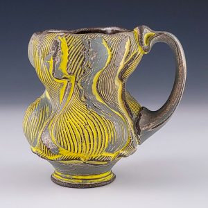 Scraggle Mug with Grey and 3 Yellows #eb463