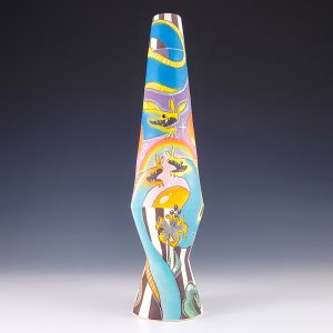 Ribbon Eel Lava Lamp Lidded Vase #evb29