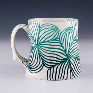 Green Gradient Carved Ombré Mug #kkas11