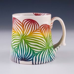 Rainbow Carved Ombré Mug #kkas12