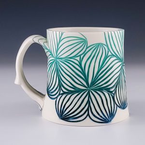 Green Gradient Carved Ombré Mug #kkas13