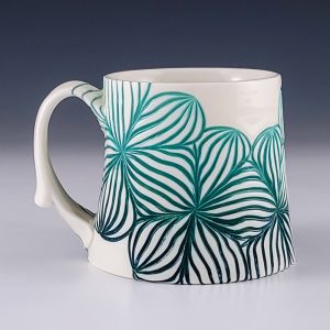 Green Gradient Carved Ombré Mug #kkas09