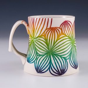 Rainbow Carved Ombré Mug #kkas10