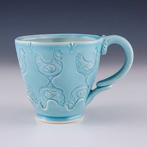 Kristen Kieffer's Stamped Mug, Frost with Hens #mm10kkie03