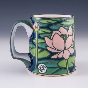 Renee LoPresti's Lotus & Frogs Mug #mm10rlop04