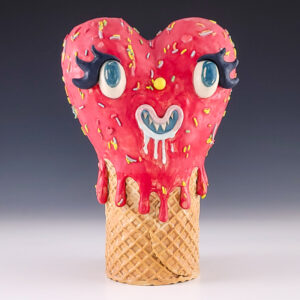 Heart Ice Cream Vase #ab108