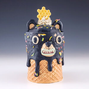 Bear and Honey Ice Cream Jar #ab110