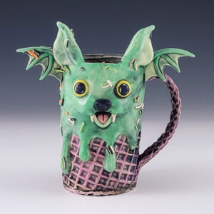 Teal Bat Ice Cream Mug #ab81
