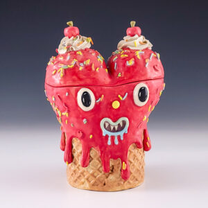 Heart Ice Cream Jar #ab112
