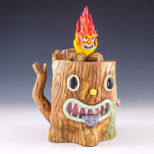 Campfire Stump Jar #ab113