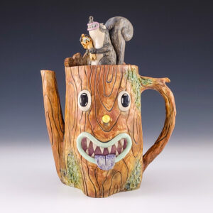 Squirrel Stump Teapot #ab115