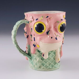 Pink Frog Ice Cream Mug #ab83