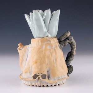 Teapot with an Ear Amongst the Lotus #zt111