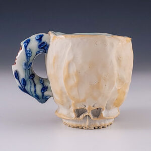 Donut Handled Skull Cup with Bite Missing #zt94