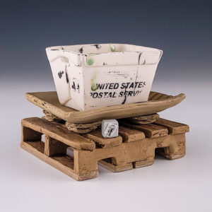 USPS Planter with Saucer and Pallet #cstk55