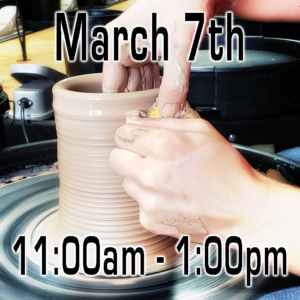 1 Time Class March 7th 11:00am - 1:00pm