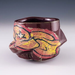 Red Teabowl with Throwie #ms05