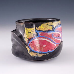 Black Teabowl with Throwie #ms06